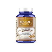 Ancient Apothecary Fermented Cordyceps Mushroom Supplement, 90 Capsules — Infused with Organic Essential Oils, Ashwagandha Extract and Digestive Bitters