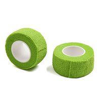uxcell 2 Pcs Green 1 inches Width Non-Woven Self Adhesive Tape Finger Elbow Wrist Ankle Protector Wrap Roll
