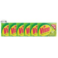 Vim Dishwash Bar- Extra Lime Power (100g Approx.) (Pack of 6)