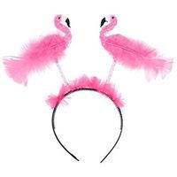 amscan Flamingo Party Glitter Head Bopper, 10.25" x 10"