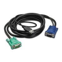 APC AP5821 KVM Cable Adapter - 6 ft - Type A Male USB, HD-15 Male VGA - HD-15 Male VGA - AP5821