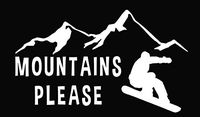 Home Grown Claremore Mountains Please Snowboard - Vinyl Sticker Decal (White, 11.5" X 6.9") HGC0616