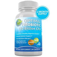 Probiotic 50 Billion CFU, Prebiotic, Digestive Enzymes, 2 Month Supply, 60 DRcaps for Men and Women Healthy Digestion - Lactobacillus Acidophilus, Shelf Stable, Gluten Dairy Free & Vegetarian Friendly