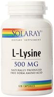 Solaray L-Lysine Free Form Supplement, 500 mg, 120 Count