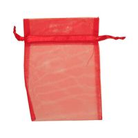 JAM PAPER Sheer Bags - Medium - 5 x 6 1/2- Red - Sold Individually