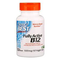 Doctor's Best, (2 Pack) Best Fully Active B12, 1500 mcg, 60 Veggie Caps