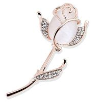Opal Flower Brooch Pin Rhinestone Crystal Dress Wedding Party Brooch JewelJB Daily Popular Creation Aesthetic Beauty Jewelry Woman Jewerly Cheap Design Women