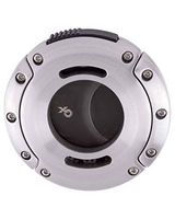 XO 64 Ring Gauge Double Guillotine Cigar Cutter in an Attractive Gift Box Lifetime Warranty Silver Black Blades