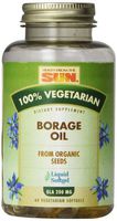 Health From The Sun 100% Vegetarian Borage Oil Softgels, 60-Count