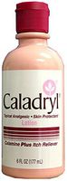 SOOTHINGLY WONDERFUL CALADRYL LOTION WHEN YOUR SKIN ITCHES, HURTS, ACHES FROM BURNS, SUN BURN, BUG BITES POISON OAK, IVY, IRRITANTS