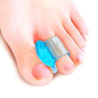 Povihome 10 Pack Toe Spacers, Big Toe Separator, Bunion Corrector to Correct Big Toe Bunion, Overlapping Toes - Transparent Blue