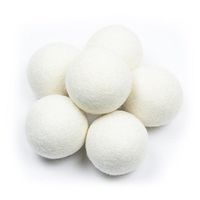 Cotton Babies Wool Dryer Balls - 3 inch (XL), 6 Pack - Premium Reusable Natural Fabric Softener