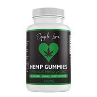 Supple Love Hemp Gummies 750MG - Premium Hemp Extract Made in USA | Delicious Hemp Extract Gummies for Stress & Anxiety Relief 100% Natural & Safe with 150MG Melatonin (30 Gummies per Bottle)