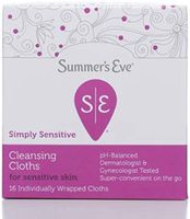 Summer's Eve Feminine Cleansing Cloths Sensitive Skin 16 Each (Pack of 4)
