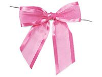 Pre-Tied Sheer Gift Bows with Satin Edge 12 Count - 1.5" - Fuchsia