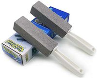 Pumice Cleaning Stone with Handle Toilet Bowl Cleaner Hard Water Ring Remover for Bath/Pool/Kitchen/Household Cleaning 2 Pack