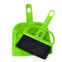Free Post, Mini Desktop Sweep Cleaning Brush Small Broom Dustpan Set (Green)