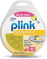 Plink Garbage Disposal Cleaner, Freshener & Odor Removing Balls, Easy to Use, Fresh Lemon Scent, 40 Count