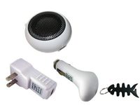iShoppingdeals - White Mini Stereo Speaker for Apple iPod Nano 6G 6th Generation