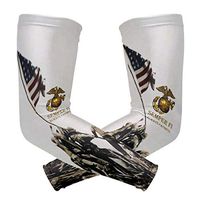 poeticcity USMC US American Marines 1 Pair Arm Sports Sleeves Cooling Warmer UV Protection