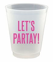 Slant Collections Frost Flex 4 oz Shot Glass 8 Pack - Let's Partay!