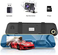 4.3" LCD HD 1080P Car Video Camera,VICTONY Dual Lens Car Camera with 170° Wide Angle Lens and Night Vision (Include 8G Micro SD Card) (Blue)