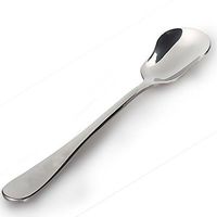 OUBORUI Stainless Steel Gourd Shaped Long Handle Spoon Dessert Spoons for Dinnerware Cutlery