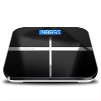 Ohlt-x Electronic Weight Scale Accurate Home Health Weighing Body Instrument Adult Scale Small Cute Small Weighing (Color : Black)