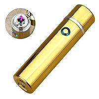 Txdeals4u Revolutionary Flameless Plasma Beam Lighter - Rechargeable - Windproof - Splashproof - Redesigned - Pipes - Bowls - Cigars - Butane/Chemical Free (Gold)
