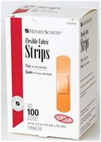 Bandage Strips Fabric 3/4X3" Flexible Flesh Lf - Pack of 100