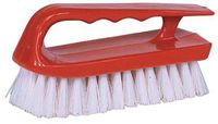 Weiler 44395 Scrub Brush, Finger Grip Handle, White Polypropylene Fill, 6" (Pack of 12)