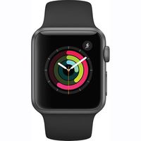 Apple Watch Series 1 Smartwatch 38mm Space Gray Aluminum Case, Black Sport Band (Newest Model) (Renewed)