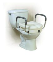 Drive Medical (a) Elevated Toilet Seat W/Arms 2-In-1locking Tool-Free Retail