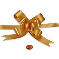 New Gold Butterfly Bow 4" | Quantity: 100