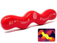 Heat-Wave (Fire) Synergy Stone - Contoured Hot Stone Massage Tool - Relaxing and Therapeutic for Neck, Back, Legs, Feet - Ultra-Smooth for Massage on Skin with Oil or Over Clothes