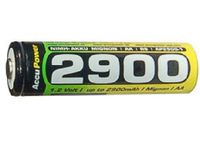 4 x AA NiMH AccuPower Rechargeable Batteries (2900 mAh)