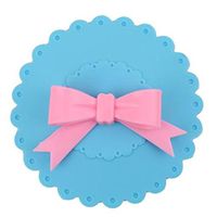 HENGSONG 1X Cute Bowknot Bow Silicon Anti-dust Mug Cap Cup Cap Lid Leakproof Cover (Light Blue)