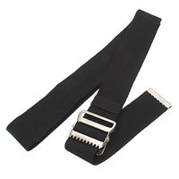 AsaTechmed Walking Gait Belt with Metal Buckle and Belt Loop Holder, Patient Transfer Belt - Mobility Aid for Caregivers, Nurses, Home Health Aides, Physical Therapists - Many Colors - 60" (Black)