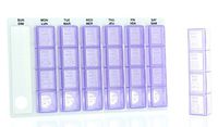 Ezy-Care Four-A-Day Weekly Medicine Organizer Purple Medium