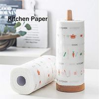 QXMY Degradable Hygienic Cleaning Cloths Kitchen Towel Disposable Multi-Purpose Non-Woven Fabrics Large Cloth Catering Eco-Friendly House Cleaning Cloth Size 60 Pcs/roll