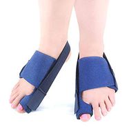 DONGBALA Thumb Valgus Orthosis, Toe Eversion Corrector Fixing Strap Metal Plate for Mallet Toe Swelling Curved Toes Easy Wear in Shoes for Woman and Man 1 Pair (Blue)