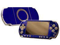 Cobalt Blue Vinyl Decal Faceplate Mod Skin Kit for Sony PlayStation Portable 2000 (PSP-Slim) Console by System Skins