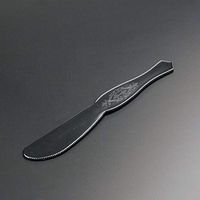 12 Black Plastic Spreaders/Butter Knife Cheese Spreaders Icing Spreader Frosting Spreader