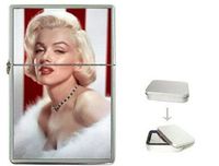 New Product Marilyn Monroe Actress Model Flip Top Cigarette Lighter + free Case Box