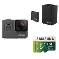 GoPro HERO 5 Black w/ Dual Battery Charger, Battery and SD Card