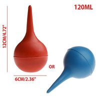 Pink-day 30/60/90/120ml Laboratory Tool Rubber Suction Ear Washing Syringe Squeeze Bulb 1Pc (120 mL)