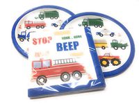 Traffic Jam Birthday Party Plates (16) Napkins (16) Party Bundle