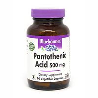 BlueBonnet Pantothenic Acid 500 mg Vegetable Capsules, 90 Count