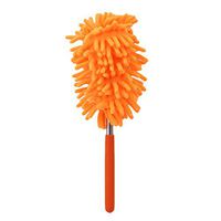 SOURBAN Chenille Telescopic Duster Five Section Extension Clean Duster Cobweb Duster Chandelier Cleaner,Orange