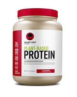 Nature's Best Plant Based Vegan Protein Powder by Isopure - Organic Keto Friendly, Low Carb, Gluten Free, 20g Protein, 0g Sugar, Strawberry, 20 Servings